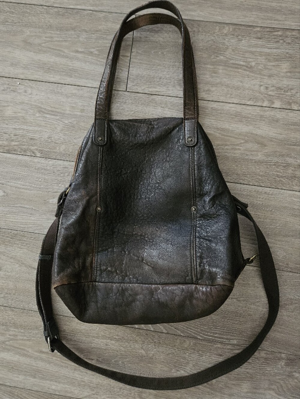 Oversized Leather Tote Bag - Picture 6 of 12